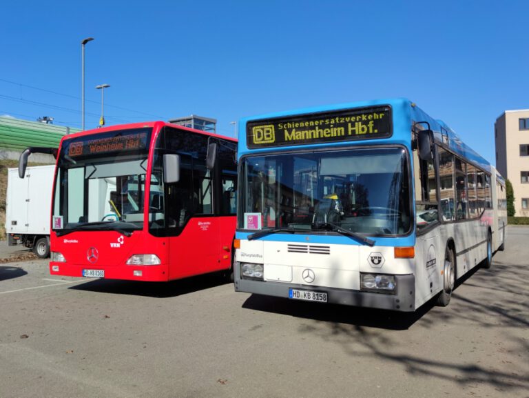 Schienenersatzverkehr WeinheimMannheim/Heidelberg Der